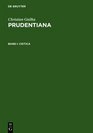 Prudentiana Volume 1 Critica