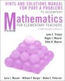 Mathematics for Elementary Teachers A Contemporary Approach 5th Edition