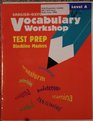 Vocabulary Workshop Test Prep Blackline Masters level A