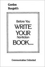Before You Write Your Nonfiction Book
