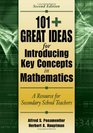 101  Great Ideas for Introducing Key Concepts in Mathematics A Resource for Secondary School Teachers