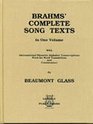 Brahms' Complete Song Texts