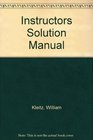Instructors Solution Manual