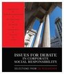 Issues for Debate in Corporate Social Responsibility Selections From CQ Researcher