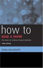 How to Read a Paper The Basics of EvidenceBased Medicine