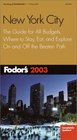 Fodor's New York City 2003