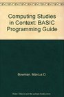 Computing Studies in Context BASIC Programming Guide