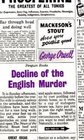 Decline of the English Murder (Penguin Great Ideas)