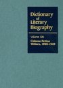 Dictionary of Literary Biography Chinese Fiction Writers 19001949