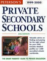 Peterson's Private Secondary Schools 19992000