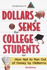 Dollars  Sense for College Students  How NOT to Run Out of Money by Midterms