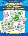 FullColor Literacy Activities Rhyming  Sight Word Activites
