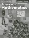 Progress in Mathematics Teacher's Edition of Student Test Booklet  Answer Key for Test Booklet