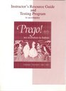 Instructor's Resource Guide and Test Program to Accompany Prego An Invitation to Italian 6th Edition