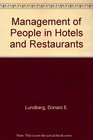 The Management of People in Hotels and Restaurants