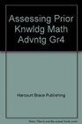 Assessing Prior Knwldg Math Advntg Gr4