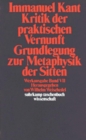 Werkausgabe Bd7 Kritik der praktischen Vernunft Grundlegung zur Metaphysik der Sitten