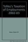 Tolley's Taxation of Employments 200203
