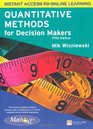 Quantitative Methods for DecisionMakers with MathXL