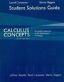 Calculus Concepts Student Solutions Manual