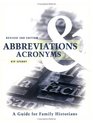 Abbreviations  Acronyms: Guide for Family Historians, Second Edition