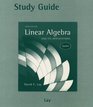 Supplement Student Study Guide Update  Linear Algebra and Its Applications Update In