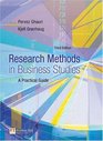 Research Methods in Business Studies A Practical Guide