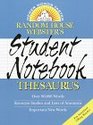 Random House Webster's Student Notebook Thesaurus