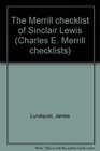The Merrill checklist of Sinclair Lewis