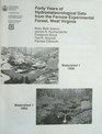 Forty years of hydrometeorological data from the Fernow Experiment Forest West Virginia