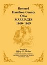Restored Hamilton County Ohio Marriages 18601869
