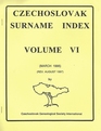 Czechoslovak Surname Index Volume VI