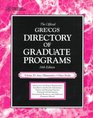 The Official Gre Cgs Directory of Graduate Programs Arts Humanities Other Fields