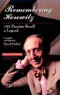 Remembering Horowitz 125 Pianists Recall a Legend