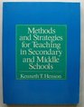 Methods and strategies for teaching in secondary and middle schools