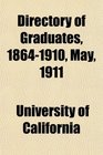 Directory of Graduates 18641910 May 1911