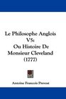 Le Philosophe Anglois V5 Ou Histoire De Monsieur Cleveland