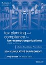 Tax Planning and Compliance for TaxExempt Organizations Fifth Edition 2014 Cumulative Supplement