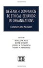 Research Companion to Ethical Behavior in Organizations Constructs and Measures