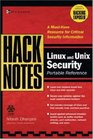 HackNotes  Linux and Unix Security Portable Reference