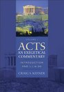 Acts An Exegetical Commentary vol 1 Introduction and 11430