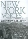 New York Voices Fourteen Portraits By Whitney Balliett