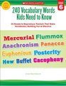 240 Vocabulary Words Kids Need to Know Grade 6 24 ReadytoReproduce Packets That Make Vocabulary Building Fun  Effective