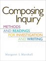 Composing Inquiry Methods and Readings for Investigation and Writing Value Package