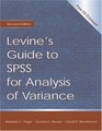 Levine's Guide to Spss for Analysis of Variance
