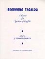 Beginning Tagalog A Course for Speakers of English
