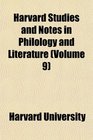 Harvard Studies and Notes in Philology and Literature