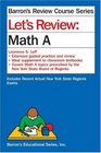 Let's Review Math A