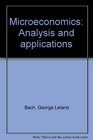 Microeconomics Analysis and applications