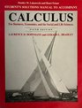 Calculus for Business Economics and the Social and Life Sciences Student Solutions Manual